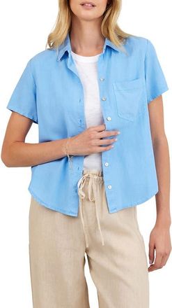 Bella Dahl Short Sleeve Shirt in Tidal Blue at Nordstrom, Size X-Large