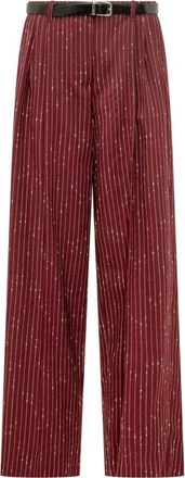 Dolce & Gabbana Pantalone - Dames - Wijde Broeken - Rood - M - Broeken