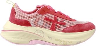 Premiata Fuchsia Logo Sneakers Verhoogde Zool - Dames - Sneakers - Roze - 40 EU - Schoenen