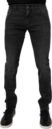 Dolce & Gabbana Black Cotton Stretch Skinny Men Denim Jeans Elastane Clothing