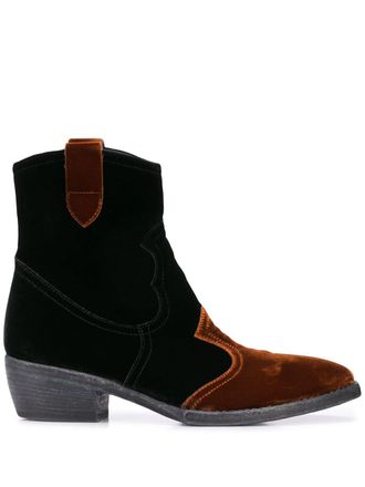 Madison.Maison velvet ankle boots - Black