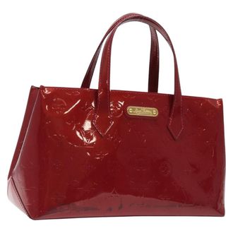 Louis Vuitton Wilshire Monogram Vernis Red Patent_Leather Handbag (Pre-Owned)