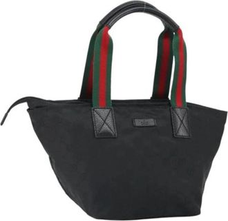 Gucci Pre-owned Nylon Tote Bag - Dames - Vintage Shopper - Zwart - ONE Size - Nylon - Vintage