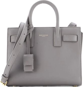 Saint Laurent Sac de Jour NM Bag Leather Nano tote bag - Grijs