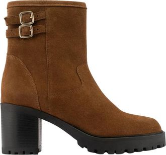 Maison Toufet Livia Enkellaars - Dames - Laarzen met Hak - Bruin - 40 EU - Leer - Schoenen