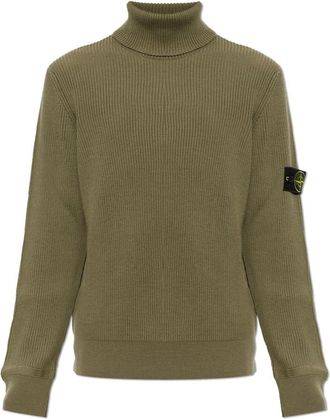 Stone Island 5100052 Full Rib RWS Wol - Heren - Coltruien - Groen - XL - Wol - Truien & Vesten