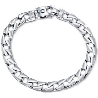 Pompeii3 Mens Curb Link 14k Gold (43gram) or Platinum (70gram) 8mm Bracelet 8.5