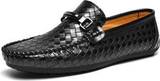 Generic Mens Classic Casual Penny Loafers Moccasins Fashion Slip-Ons Driving Boat Shoes (Black,7.5)