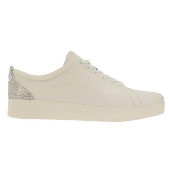 FitFlop Fit Flop Dames/Dames Rally Crystal Leren Trainers (Wit/zilver)