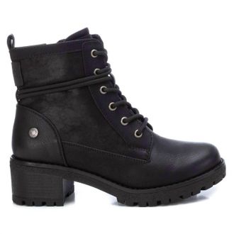Xti Womens Lace-Up Tie Booties In Black