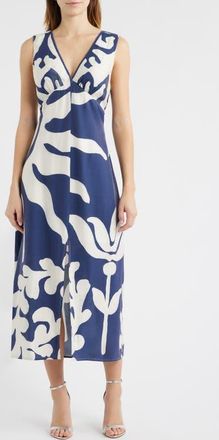 Ciebon Penny Open Back Midi Dress in Navy at Nordstrom, Size X-Large