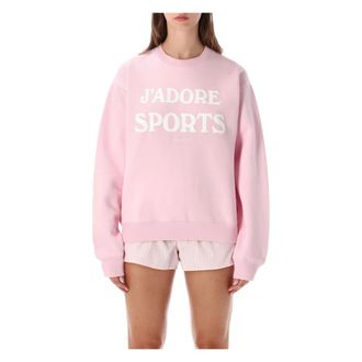 Sporty & Rich Jadore Crew Neck - Dames - Sweatshirts - Roze - L - Katoen - Hoodies & sweatvesten