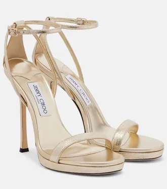 Jimmy Choo London Moza leather platform sandals