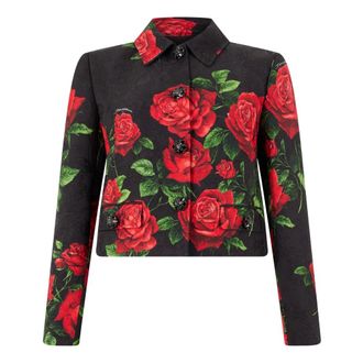 Dolce & Gabbana Blazer de Brocado con Estampado de Rosas y Botones Joya - Jackets - Mujer - Multicolor - S