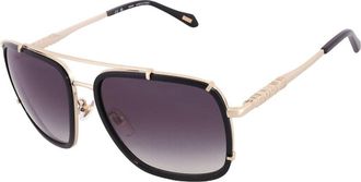 Just Cavalli Unisex Gradient Navigator Sunglasses In Black/gold