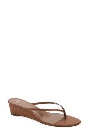 Mango Bombay Wedge Sandal in Chocolate at Nordstrom, Size 7.5Us