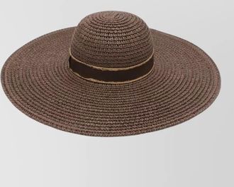 Borsalino marlene straw hat wide brim ribbon