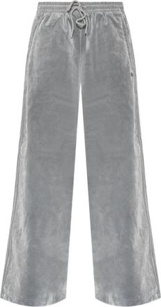 adidas Brushed Twill Oversized Firebird Trainingsbroek - Dames - Trainingsbroeken - Grijs - M - Polyester - Fitness