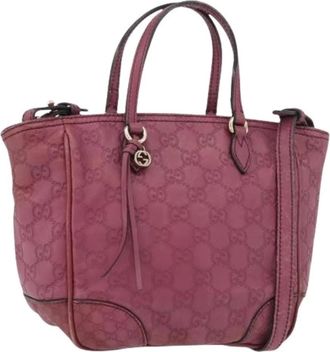 Gucci Pre-owned Handbags, female, Purple, Size: ONE SIZE Pre-owned Vintage GG Canvas Hand Bag