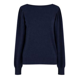 Twinset Round-neck Knitwear, female, Blue, Size: M Boat-neck Sweater