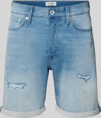 Jack & Jones Jack & Jones Jeansshorts im Destroyed-Look Modell RICK in Hellblau, Gr&ouml;&szlig;e XXL