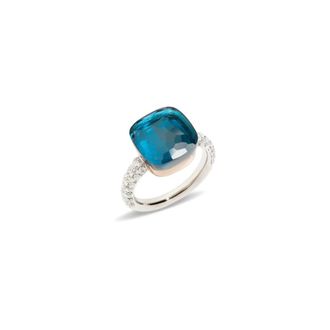 POMELLATO Rings, female, Blue, 48 MM, Nudo Ring