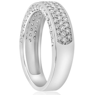 Pompeii3 1 ct Diamond Wedding Ring 14k White Gold Womens Anniversary Band