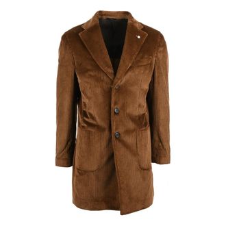L.B.M. 1911 L.b.m. 1911, Heren, Mantels, Bruin, Maat: L Corduroy