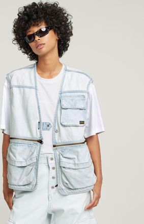 G-Star Mega Modular Bodywarmer - Lichtblauw - Dames