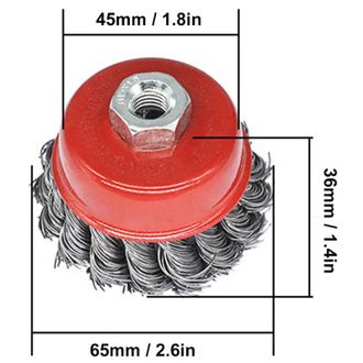 OEM Juego De 5 Cepillos De Alambre Retorcidos Con Forma De Cuenco Y Fijaci&oacute;n Mediante Tornillo M10, Herramienta De Pulido -crezuo