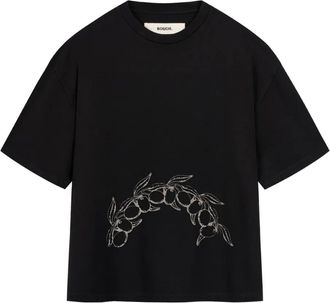 Rough. T-shirt con ricamo - Nero