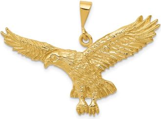 Diamond2Deal 10k Yellow Gold Solid Polished Eagle Pendant