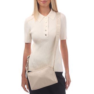 HUGO BOSS Womens Accessories Sandy Crossbody Bag in Beige - Cream - One Size