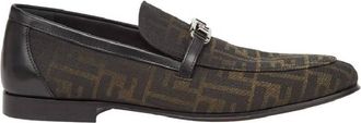 Fendi OLock Logo Jacquard Loafers, Brand Size 6 (US Size 7)