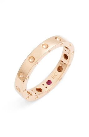 Roberto Coin Symphony - Pois Moi Ruby Band Ring in Rose Gold at Nordstrom, Size 6.5