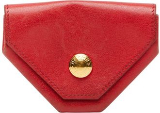 Herm&egrave;s Red Color Swift Leather Coin Purse/Coin Case (Pre-Owned)