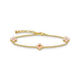 Thomas Sabo Thomas Sabo Armband Bl&uuml;te gold mehrfarbig A2017-971-7-L19V