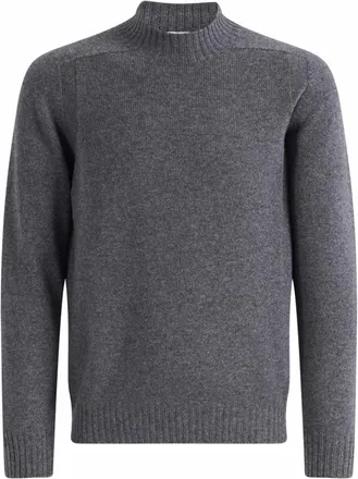 Gran Sasso Truien & Vesten, Heren, Zwart, XL, Wol, Lupo Mock Neck Knit