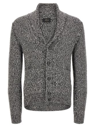 Brioni Bicolor Wool Mens Cardigan