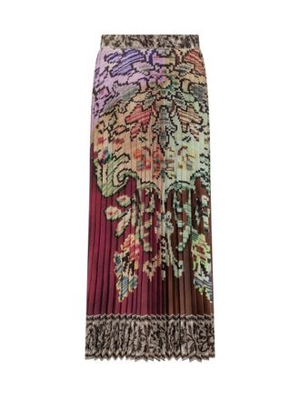 Pierre-Louis Mascia Pierre-Louis Mascia Printed Pleated Skirt