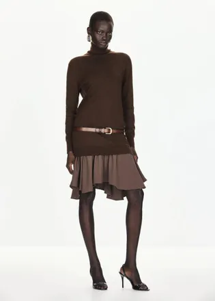 Mango Abito in maglia abbinato cioccolato - Donna - XS - MANGO