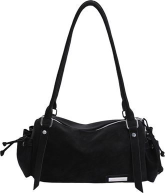 Generic Cymwer PU Leather Shoulder Bag Versatile Underarm Bags for Women Shopping Daily(Black) (Black)