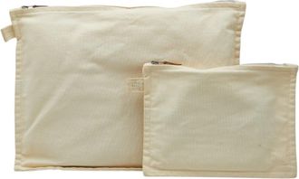 Herm&egrave;s Bora Bora Ivory Cotton Pouch (Pre-Owned)