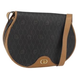 Dior Pre-owned Cross Body Bags, female, Black, Size: ONE SIZE Pre-owned Honeycomb Canvas Shoulder Bag