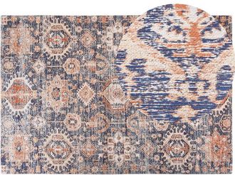 Beliani Beliani - Oriental Distressed Area Rug Cotton 200 x 300 cm Blue and Red Kurin