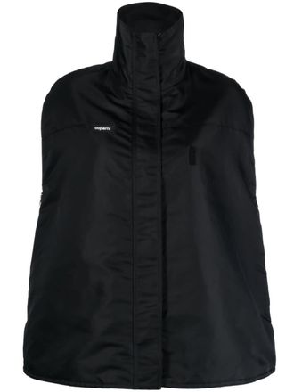 Coperni Womens Logo-Patch Bomber Cape
