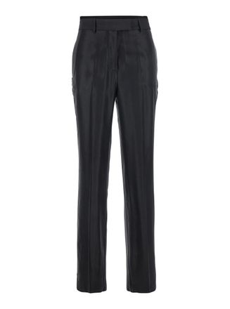 Semicouture Black Pants With Belt Loops In Wool Blend Woman