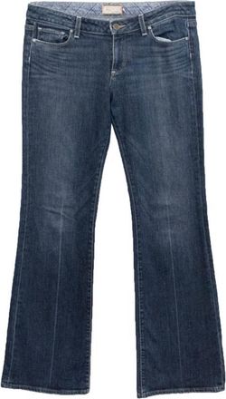 Paige Denim Flared Jeans with Back Pocket Embroidery Size L