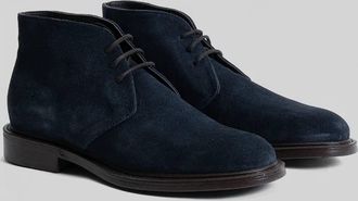 Robert Barakett Mens Nicky Suede Chukka Boot In Navy