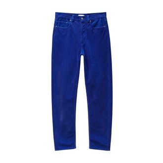 Versace Rechte Corduroy Fluweel Broek - Heren - Jeans - Blauw - Maat: W32 Corduroy